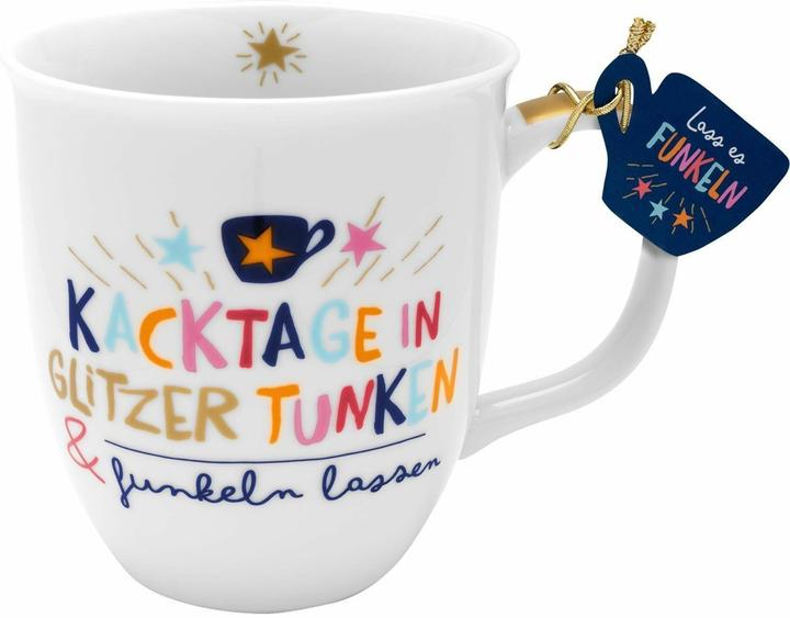 Actual product image Sheepworld Mug "Dip poo days in glitter & let it sparkle" (400 ml, 1 x)