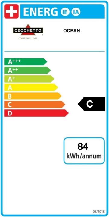 Etichetta energetica Cino Macchina a capsule grigio oceano/nero (NESPRESSO Professional)