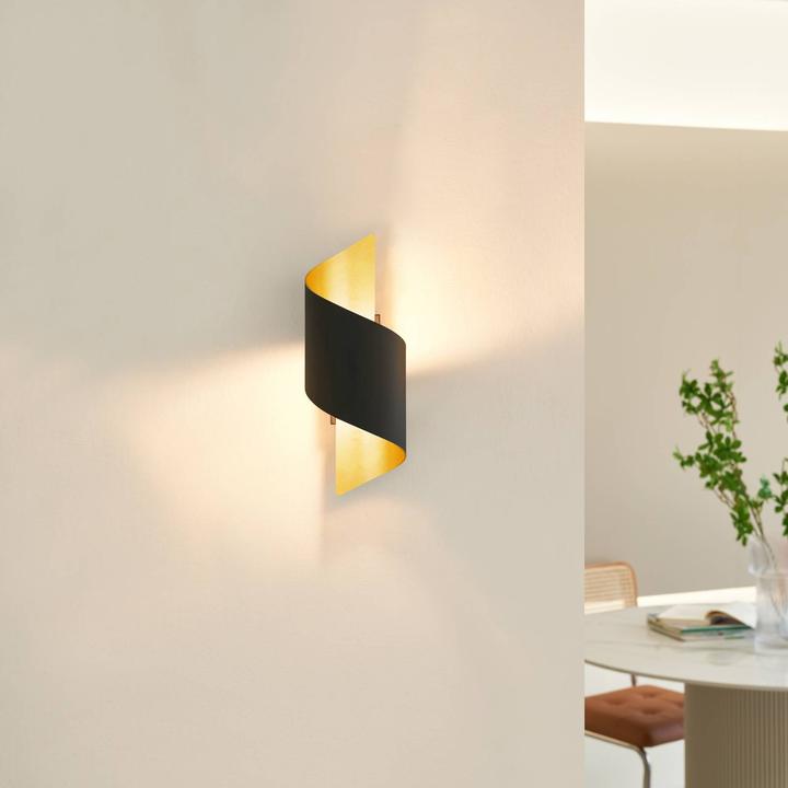 Image du produit Lindby Applique murale en métal Desirio, noir et or (330 lm, G9)