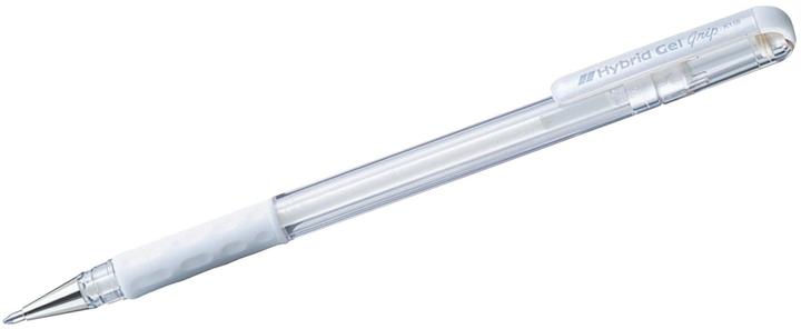 Actual product image Pentel Roller Hybrid Gel Grip (Transparent, White, 1 x)