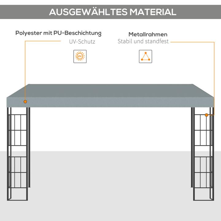 Immagine prodotto Outsunny Pergola con tetto spiovente (398 cm, 298 cm)