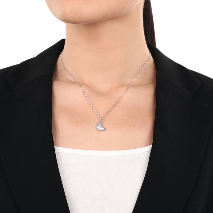 Produktbild Amor Anhänger für Damen, 925 Sterling Silber | Schmetterling (Silber 925)