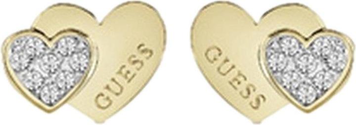 Guess Charming Gold Plated Studs Party Crystal Earrings JUBE02174JWYGT/U (Stainless steel)