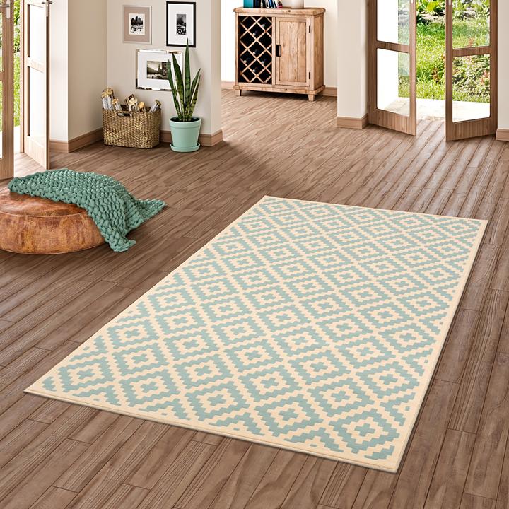 Actual product image Pergamon Designer Kurzflor Teppich Moderne Muster (160 x 225 cm)
