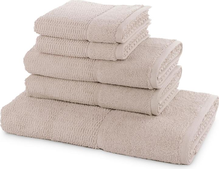 Produktbild möve for frottana Pearl Handtuchset 5 teilig 2x Gästetuch 2x Handtuch 1x Duschtuch) (25 x 32 cm)