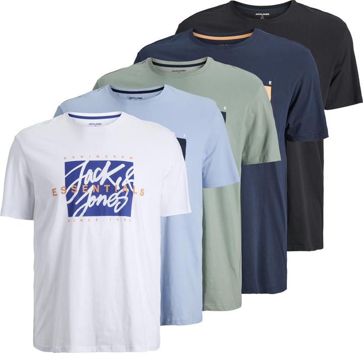 Produktbild Jack & Jones Jjcolton Tee Ss Crew Neck 5pk Mp Pls (XXL)