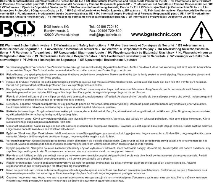 Produktbild BGS Zündkerzen-Einsatz mit Magnet, Sechskant Antrieb Innenvierkant 10 mm (3/8") SW 16 mm