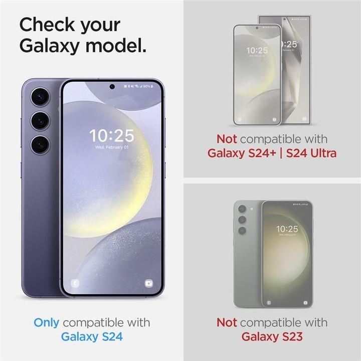 Produktbild Spigen Glas.TR Sam S24 S921 "EZ FIT" 2szt. szkło hartowane AGL07440 (2 Stück, Samsung Galaxy S24, Samsung Galaxy S25)