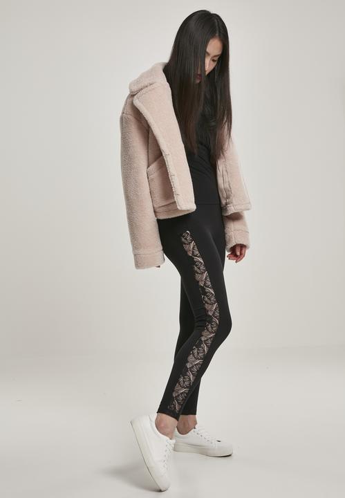 Immagine prodotto Urban Classics Leggings a righe in pizzo da donna (XL)