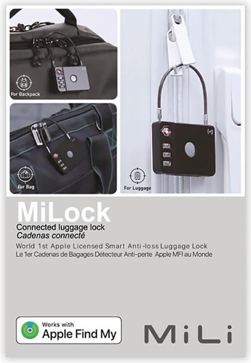 Produktbild Mili MiLock, Gepäckfinder und Schloss (iOS, Apple, iPadOS)