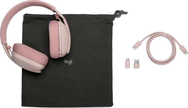 Logitech ZONE VIBE WIRELESS MS - ROSE,A00167/A00172,MS,MFI - EMEA (20 h, Draadloze)