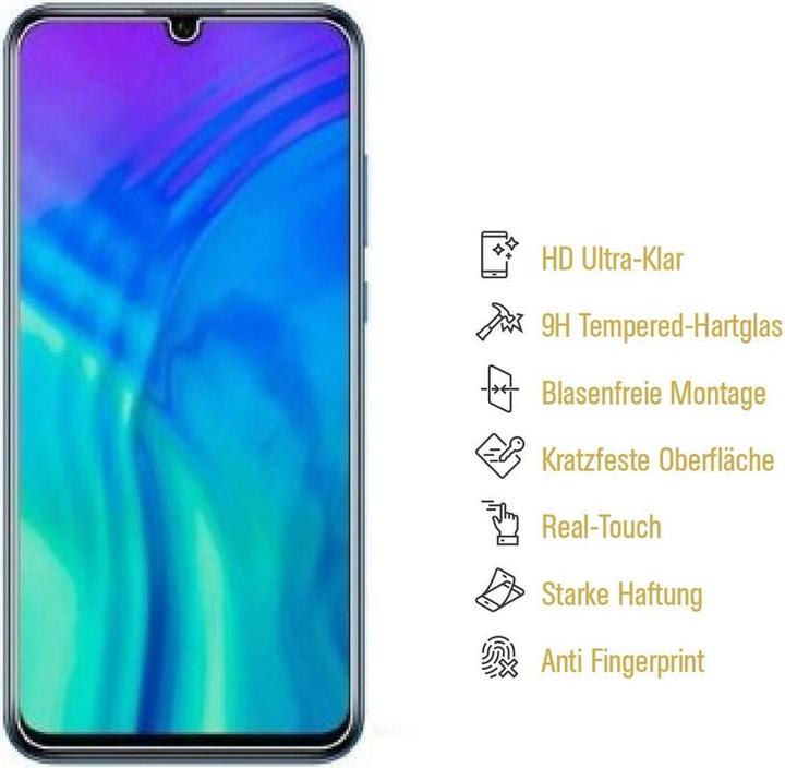 Actual product image Protectorking 3x real tempered 9H armoured glass 3D CLEAR (1 Piece, Honor 20 Lite)