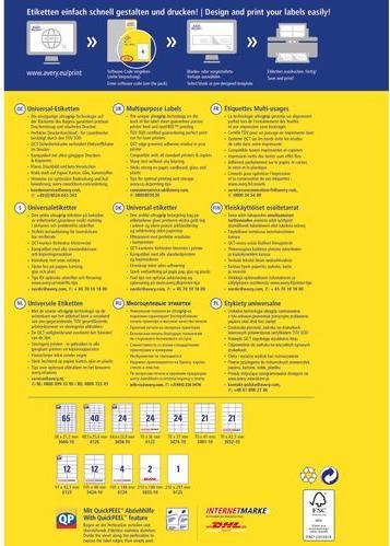 Image du produit Avery Étiquettes universelles