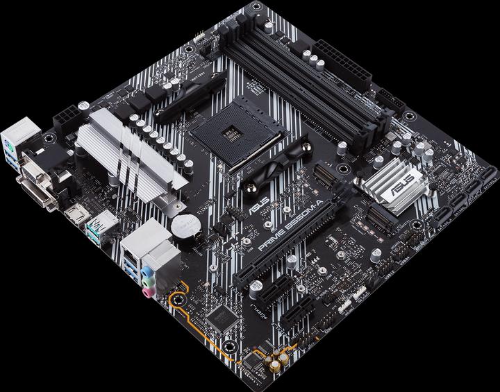 Actual product image ASUS MB PRIME -A/ CSM AM4,DDR4,M2,mATX (AM4, AMD SoC, mATX)