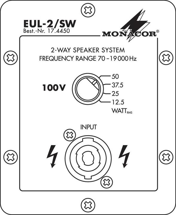 Image du produit Monacor Haut-parleur ELA EUL-2/SW 5 (Passif, 1x 50 W)