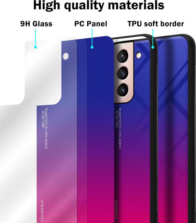 Productafbeelding Cadorabo TPU 2 kleuren glasdekking (Samsung Galaxy S21 5G)
