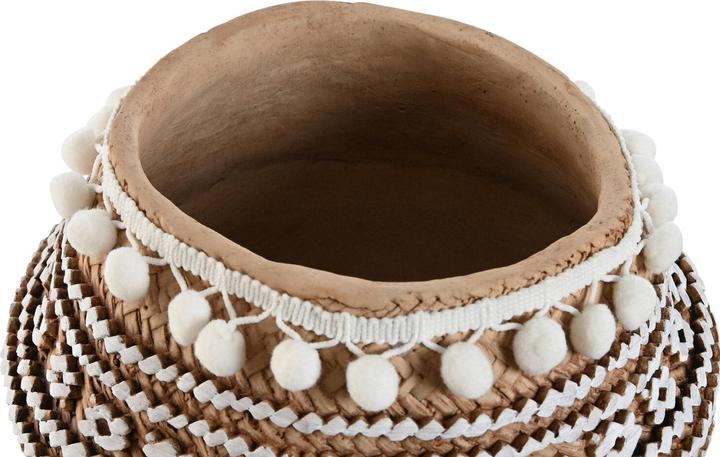 Produktbild Esprit Blumentopf Home Weiss Braun Beige Hellbraun Zement Tropical 25 x 25 x 18 cm (25 cm)