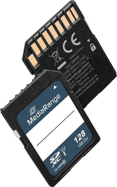 Actual product image MediaRange SD Card SDXC CL.10 UHS-1 (128 GB, SD, U1, UHS-I)