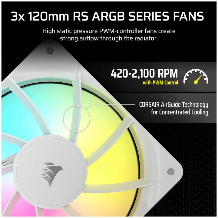 Produktbild Corsair NAUTILUS 360 ARGB White, 360mm Radiator, Liquid CPU Cooler
