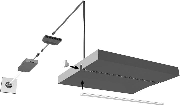 Actual product image Halemeier LED recessed profile ChannelLine i3 with light panel
