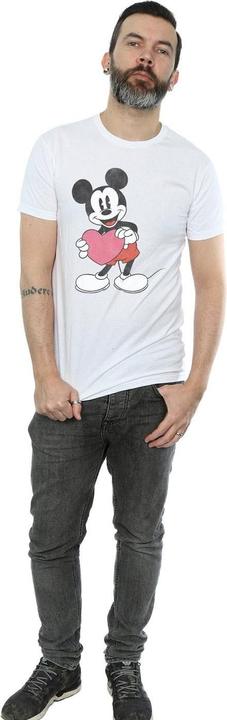 Actual product image Disney Mens Mickey Mouse Valentine Heart T-Shirt (XXL)