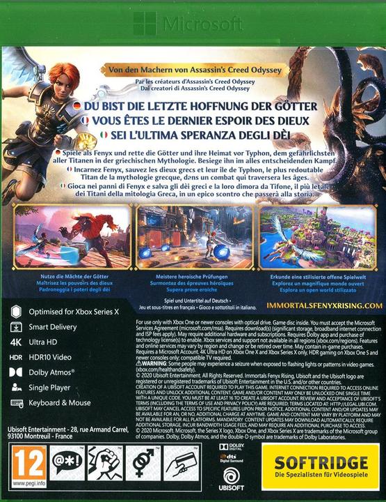 Immagine prodotto Ubisoft Immortals Fenyx Rising (Xbox One X, Xbox Series X, Multilingue)