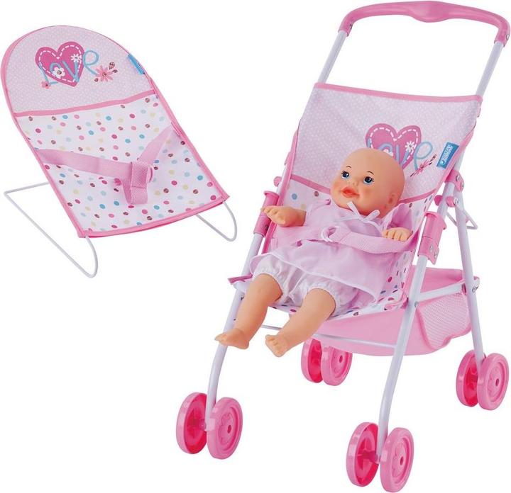 Produktbild Hauck Puppenwagen & Puppenbuggys 3-tlg. Puppenset - Babywippe, Buggy & Puppe (36 cm)