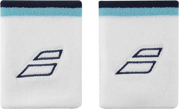 Actual product image Babolat Terry Jumbo Wristband White/Blue (2x)