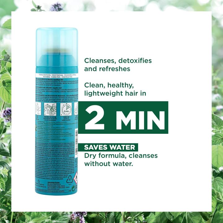 Immagine prodotto Klorane Shampoo secco detossinante con menta acquatica biologica (150 ml, Shampoo secco)