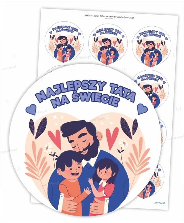 LearnHow Aufkleber „Bester Papa der Welt“.