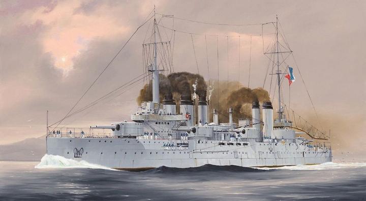 Actual product image Hobby Boss French Navy Pre-Dreadnought Battleship Danton