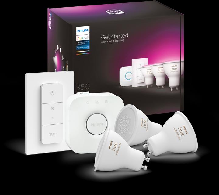 Actual product image Philips Hue White & Color Ambiance starter kit (GU10, 5.70 W, 350 lm, 3 x, G)