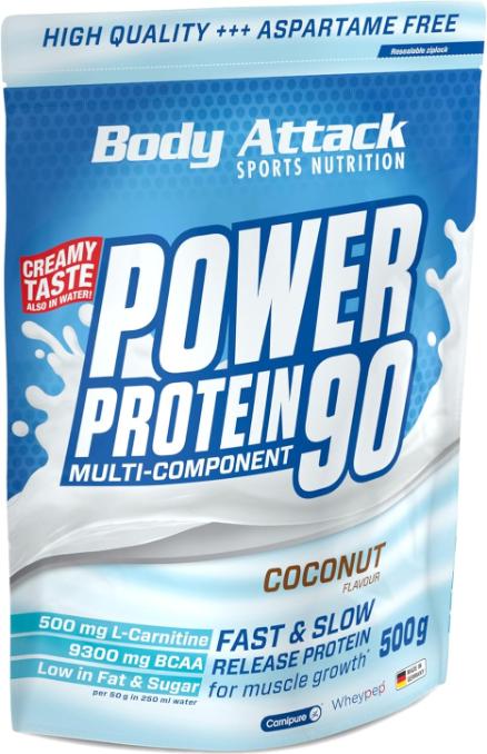 Actual product image Body Attack New Power Protein 90 (500g bag) (Coconut cream, 1 pcs., 500 g)