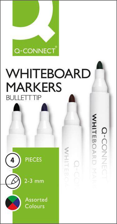 Actual product image Q-Connect Whiteboard Markers (Multicoloured, 2 mm, 4 x)