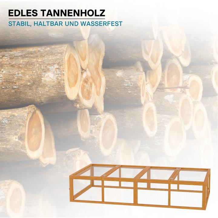 Produktbild Wiltec XXL Freilaufgehege Holz 1800x900x480mm Freilauf Kleintierstall Kaninchen