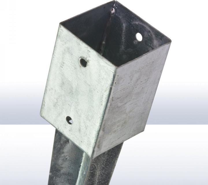 Actual product image Dema Pfosten - Einschlagbodenhülse Einschlaghülse Bodenhülse Pfostenträger 91x91x900