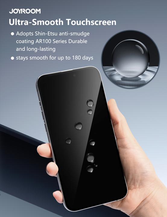 Actual product image Joyroom JR-MAR0318 Anti-Reflection Eyecare Screen Protector for iP16 Pro Max (1 Piece, Apple iPhone 16 Pro Max)