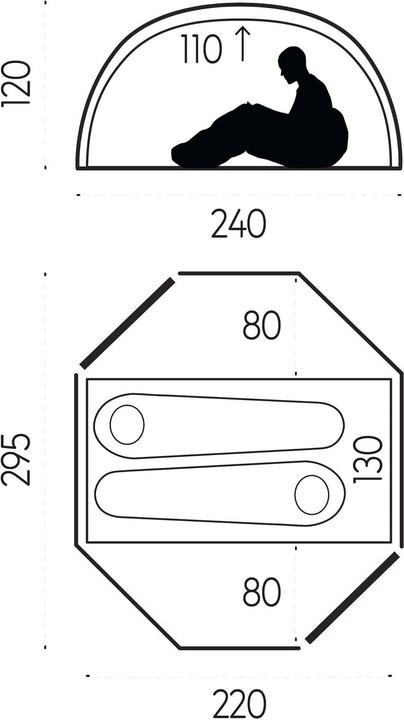 Image du produit Fjällräven Abisko View 2 (Tente igloo, 2.70 kg, 2 personnes)