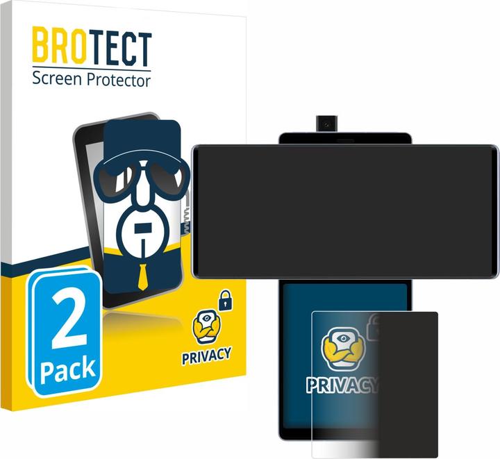 Produktbild BROTECT Sichtschutzfolie Anti-Spy Privacy Folie Blaulicht-Schutz (2 Stück, LG Wing)