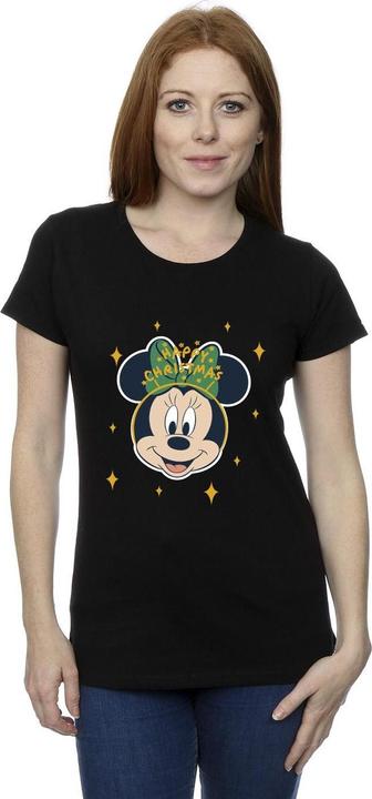 Immagine prodotto Disney Minnie Mouse Happy Christmas Maglietta Donna (XL)
