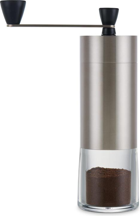 Tchibo Manual coffee grinder, ceramic grinder, adjustable grind, silver