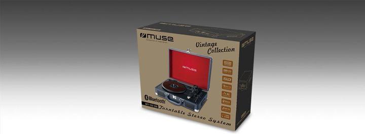Actual product image Muse Turntable Stereo System MT-103 DB 3 speeds, USB port, AUX in