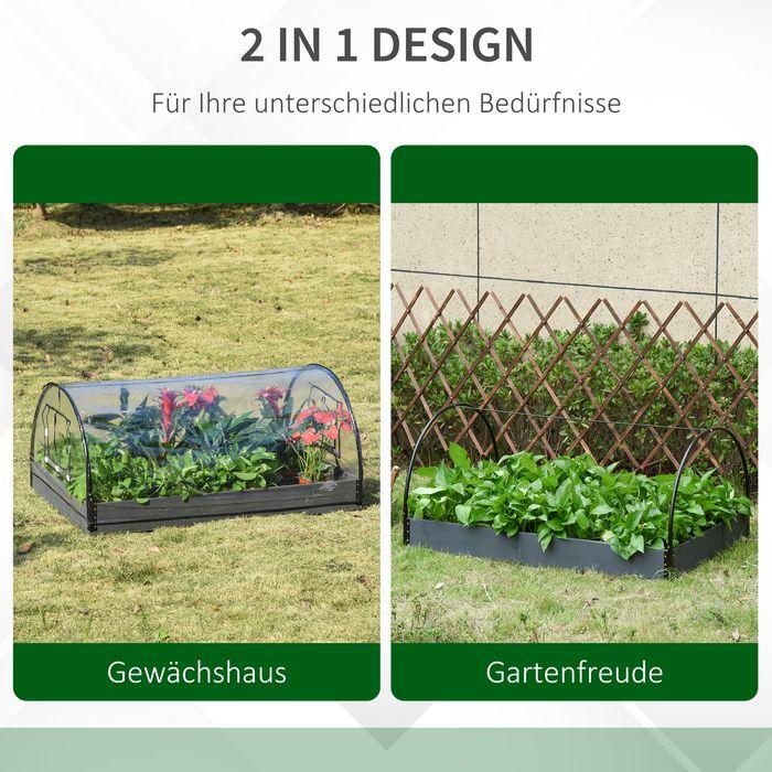 Actual product image Swisshandel24 Greenhouse with window 12 grids PVC steel transparent 120 x 79 x 53 cm