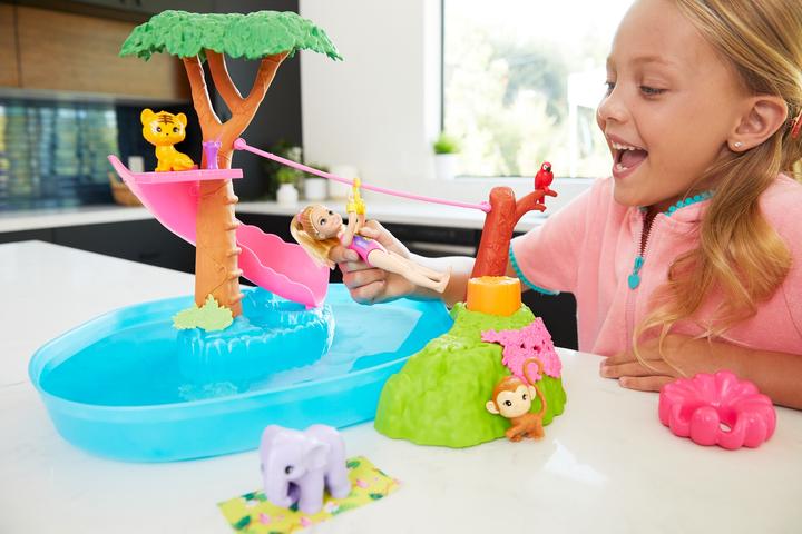 Actual product image Barbie and Chelsea The Lost Birthday Jungle River playset