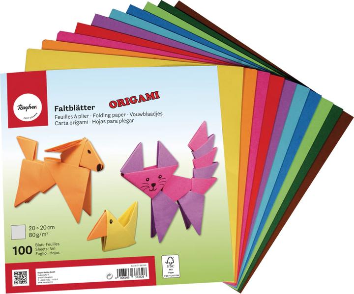 Immagine prodotto Rayher Origami-Faltblätter (80 g/m², 100 x)