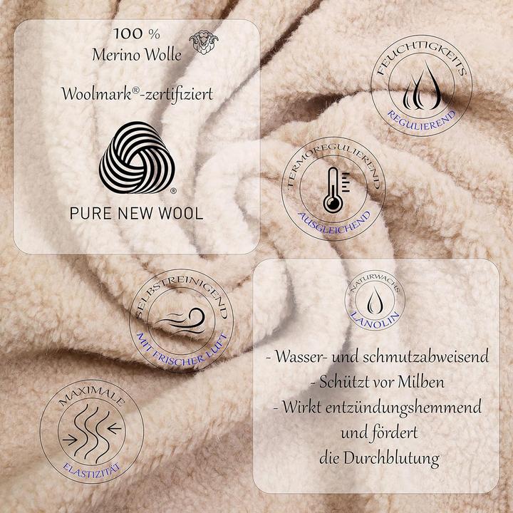 Produktbild PinkZebra Tragbare Ganzkörperdecke mit Ärmeln aus Schurwolle
