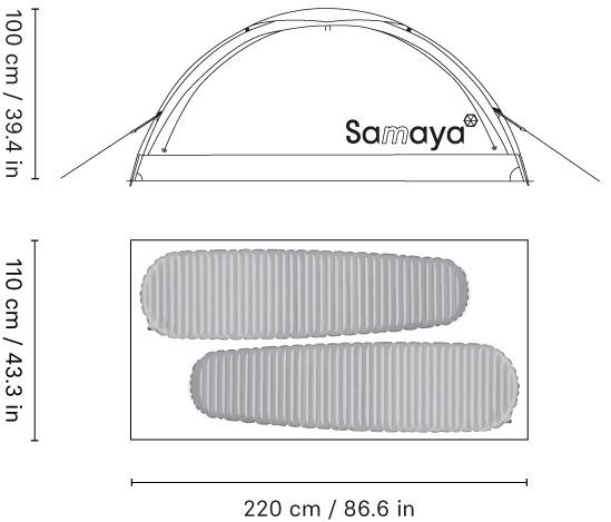 Immagine prodotto Samaya 2.0 (Tenda a cupola, 1.78 kg, 2 persone)