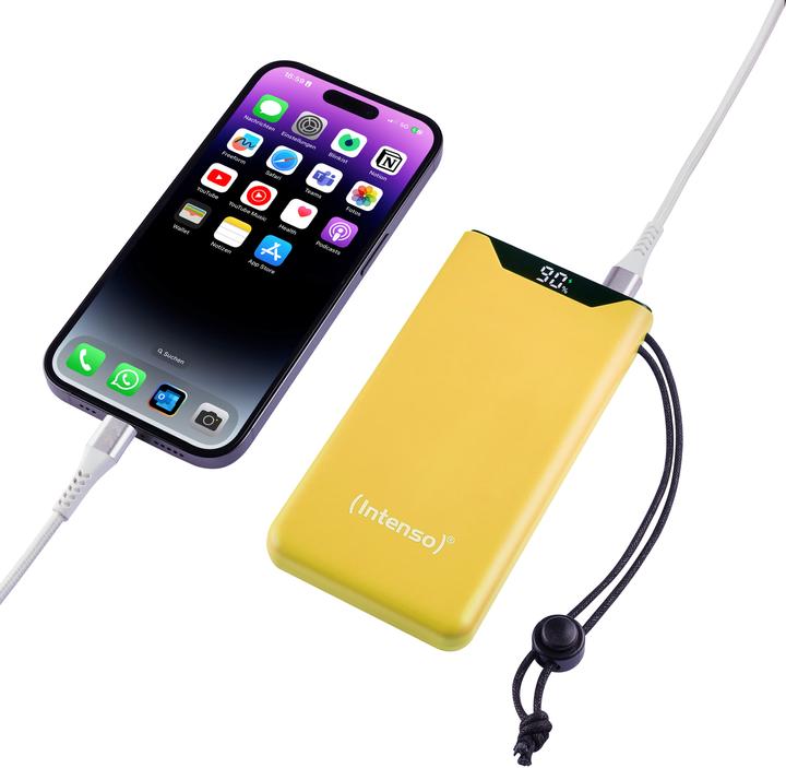 Produktbild Intenso Powerbank F10000 Yellow (gelb, 10.000 mAh, PD 3.0, Quick Charge 3.0) (10000 mAh, 20 W, 20 Wh)