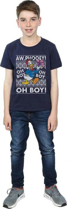 Actual product image Disney Boys Donald Duck Christmas Fair Isle T-Shirt (152, 158)