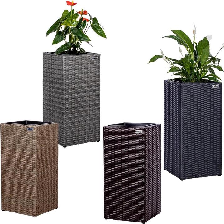 Image du produit Stilista Jardinière colonne, noir (26 cm)